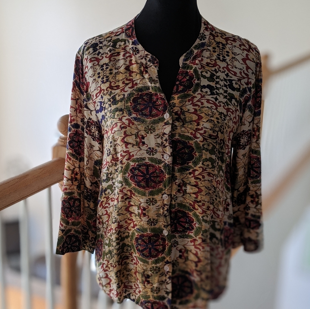 LA Cera rayon top, women's size medium